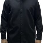 TWIN BLACK MENS SHIRT MAO LONGSLEEVE BLACK