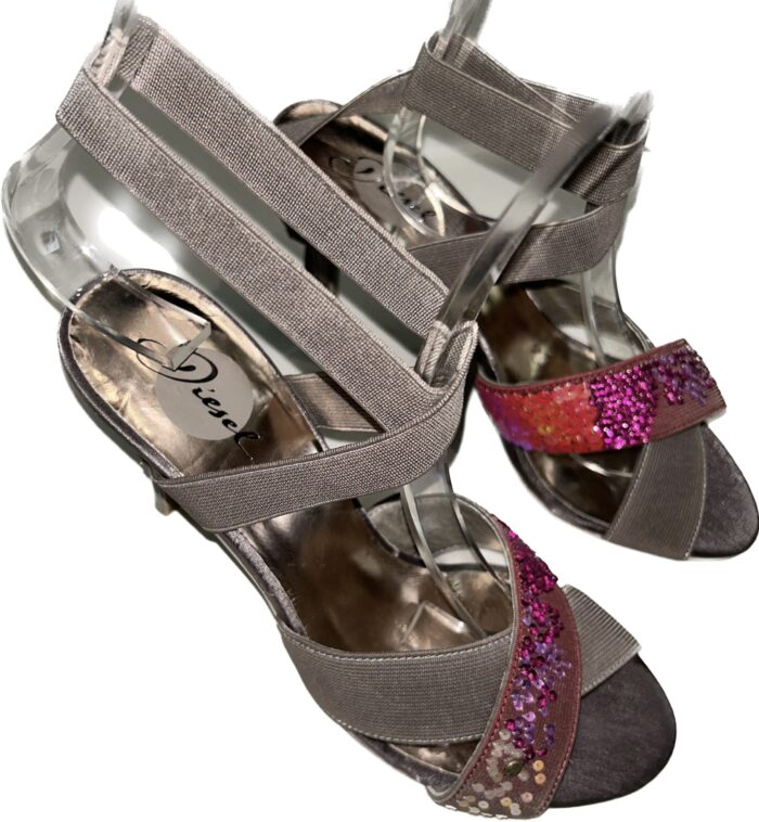 DIESEL WOMANS HEELS DISCO WALNNT/GOLD DISCO - Image 2