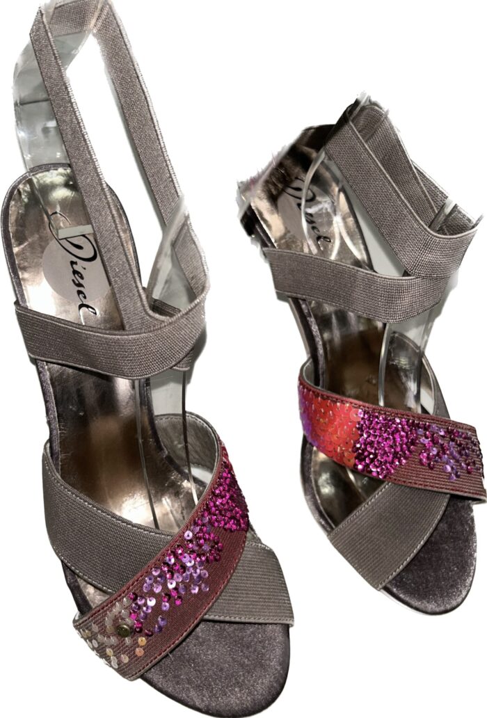 DIESEL WOMANS HEELS DISCO WALNNT/GOLD DISCO - Image 3