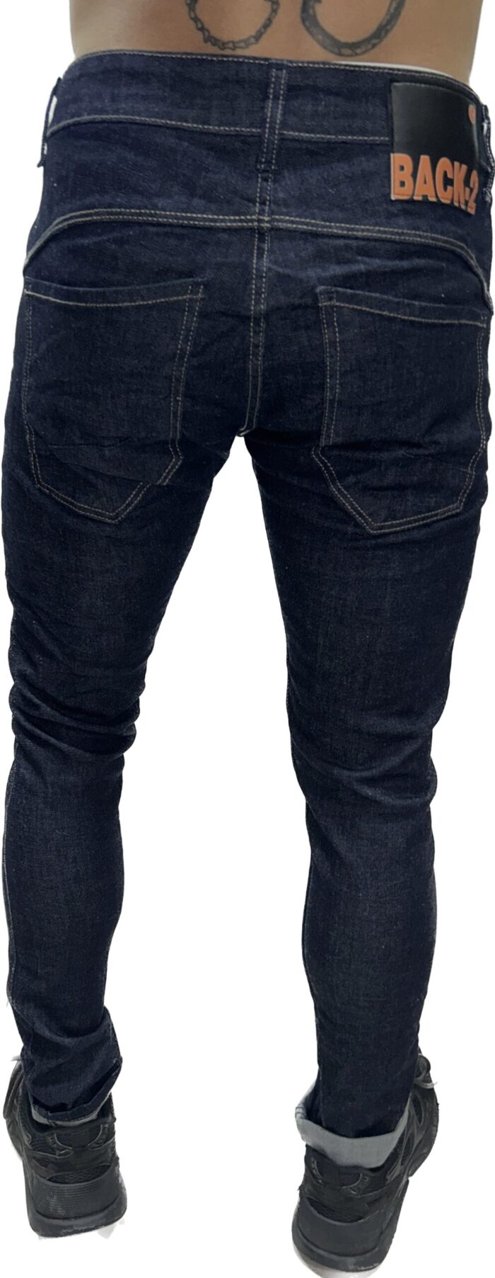 BACK2JEANS MENS DENIM PANTS DARK JEAN - Image 3
