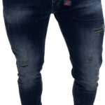 BACK2JEANS MENS DENIM PANTS DARK BLUE JEAN