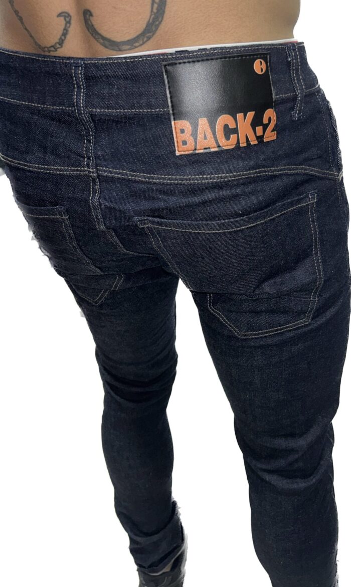 BACK2JEANS MENS DENIM PANTS DARK JEAN - Image 2