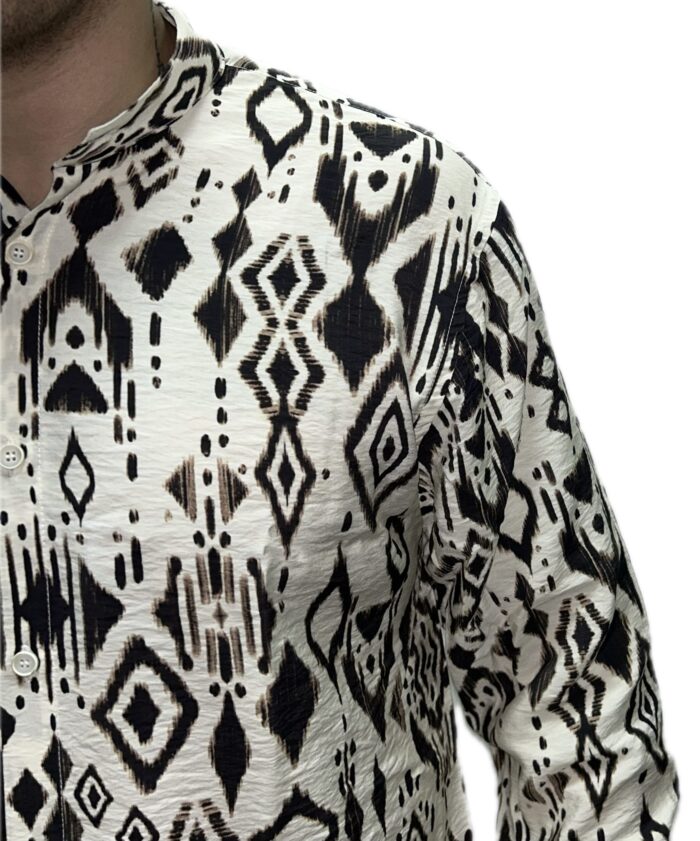 FREEDMAN MENS MAO SHIRT FLORAL - Image 4