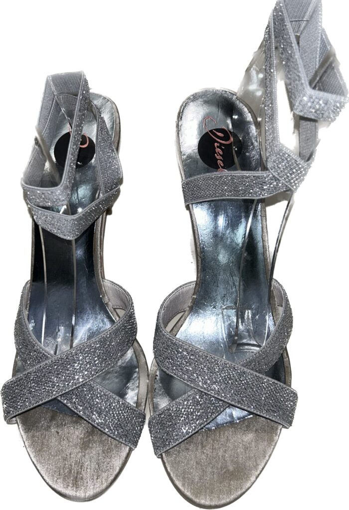 DIESEL WOMANS HEELS SILVER DISCO - Image 3