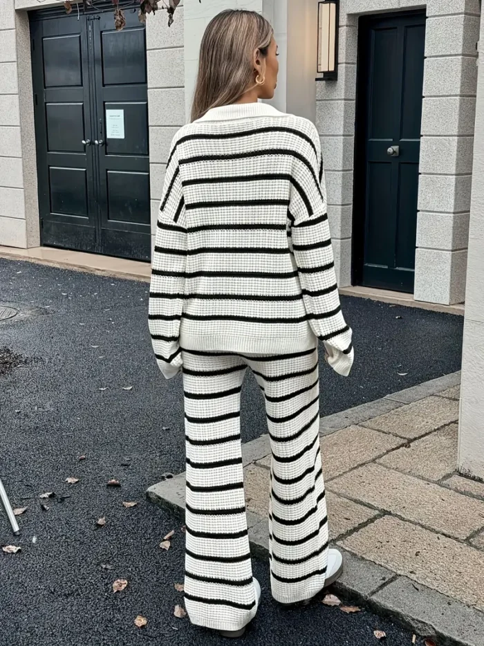 ΓΥΝΑΙΚΕΙΟ ΣΕΤ ΡΗΓΕ ΠΛΕΚΤΟ ΑΣΠΡΟ ΜΑΥΡΟ - Image 2