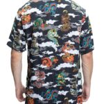 TWIN BLACK ΑΝΔΡΙΚΟ ΠΟΥΚΑΜΙΣΟ ΜΑΥΡΟ ΜΕ ΔΡΑΚΟΥΣ 02-039