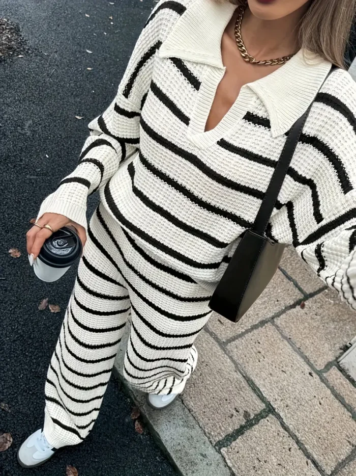 ΓΥΝΑΙΚΕΙΟ ΣΕΤ ΡΗΓΕ ΠΛΕΚΤΟ ΑΣΠΡΟ ΜΑΥΡΟ - Image 4