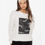 PEPE JEANS WOMANS SWEATSHIRT THEONA WHITE PL581271-800
