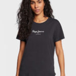 pepe jeans womans t-shirt wendy black