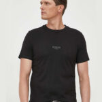 GUESS MENS T-SHIRT SMALLOGO TONE ON TONE BLACK