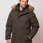 HEAVYTOOLS MENS COAT KHAKI PARKA