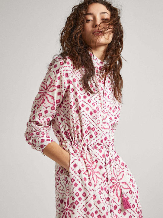 PEPE JEANS WOMANS DRESS PAZ MOUSSE WHITE - Image 3