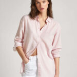 PEPE JEANS WOMANS SHIRT PINK LINEN