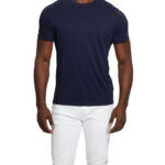 GUESS MENS T-SHIRT SMALL LOGO BLUE