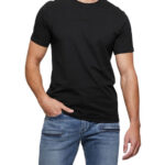 GUESS MENS T-SHIRT SMALL LOGO BLACK