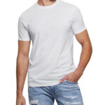 GUESS MENS T-SHIRT SMALL LOGO WHITE