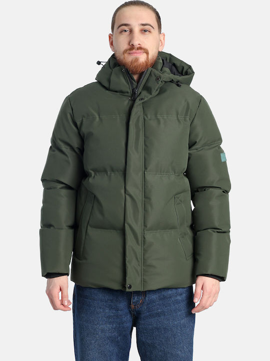 PACO-CO MAN PUFFER JACKET KHAKI - Image 1