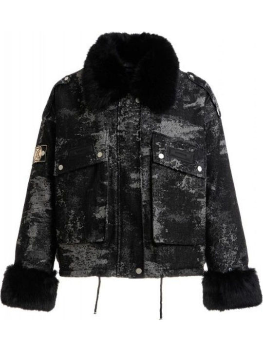 MOD WAVE MOVEMENT BLACK CAPSULE JACKET WITH FUR - Image 1