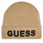 GUESS UNISEX BEANIE BEIGE WITH LOGO