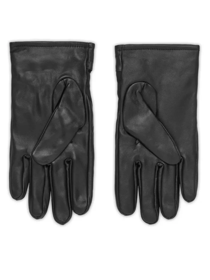 GUESS UNISEX  GLOVES BLACK WITH LOGO - Image 2