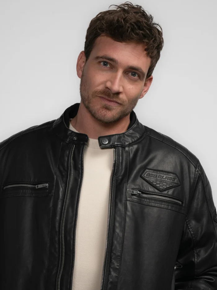 PETROL LEATHER JACKET PU - Image 4