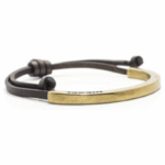 Diesel Bracelet gold brown leather