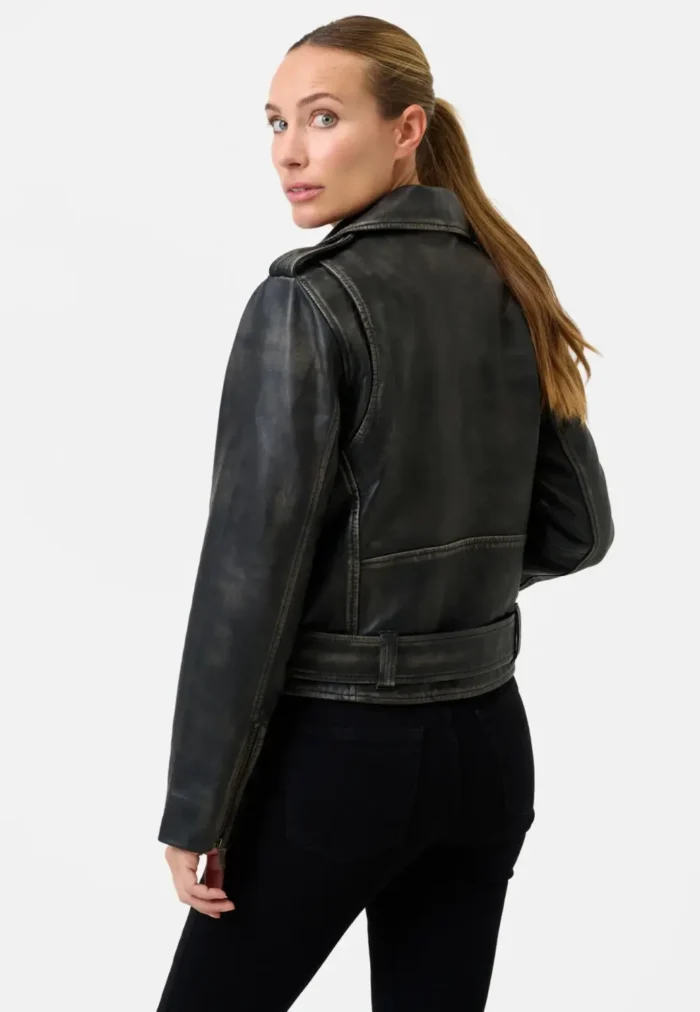 RICANO LEATHER JACKET PERFECTO LOUNA BLACK - Image 2