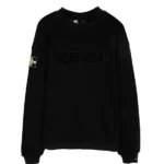 MOD WAVE MOVEMENT UNISEX EMBROIDERED MWM LOGO SWEATSHIRT BLACK