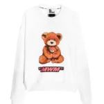 MOD WAVE MOVEMENT UNISEX TEDDY SWEATSHIRT WHITE