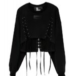 MOD WAVE MOVEMENT CROPPED SWEATSHIRT BLACK