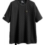 MOD WAVE MOVEMENT CHECKED T-SHIRT BLACK