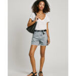 PEPE JEANS SHORT A-LINE RACHEL GREY SHORTS