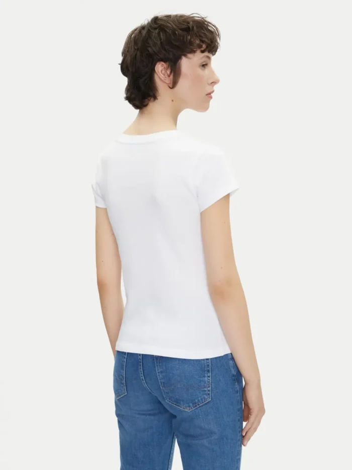 PEPE JEANS WOMANS MERIDA T-SHIRT WHITE - Image 4