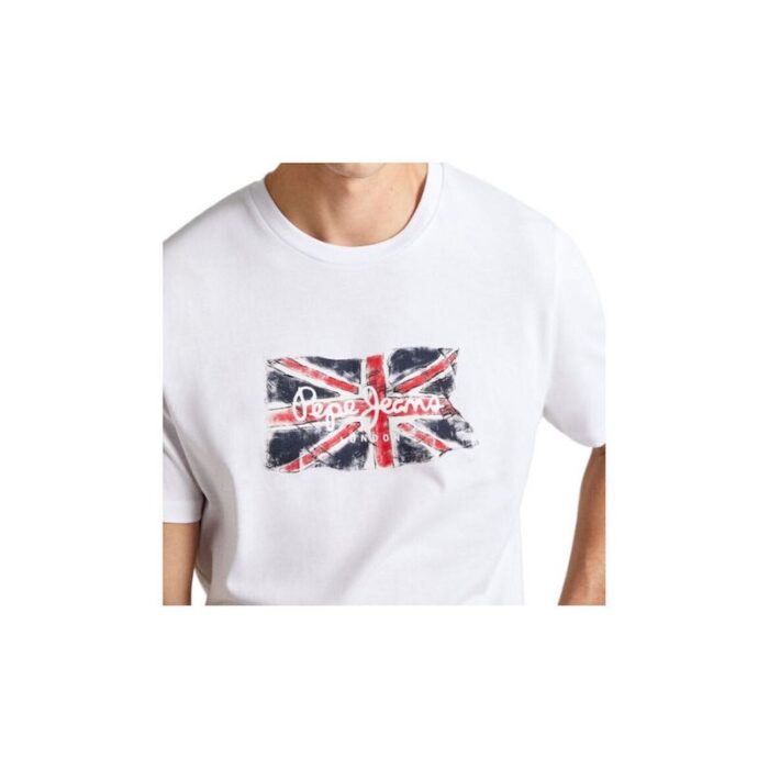 PEPE JEANS MENS T-SHIRT CLAG WHITE - Image 4