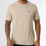 PEPE JEANS MENS T-SHIRT CONNOR STONE BEIGE