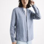 CELIO MENS SHIRT LINEL RATAMAO BLUE