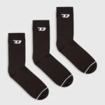 Diesel SKMD Tennis Crew Socks 17.5 3-Pack BLACK