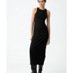 TIFFOSI vestido-letty-negro-midi dress