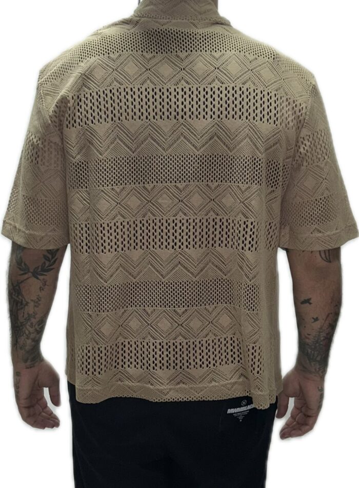 FREEDMAN MENS MESH SHIRT BROWN - Image 3