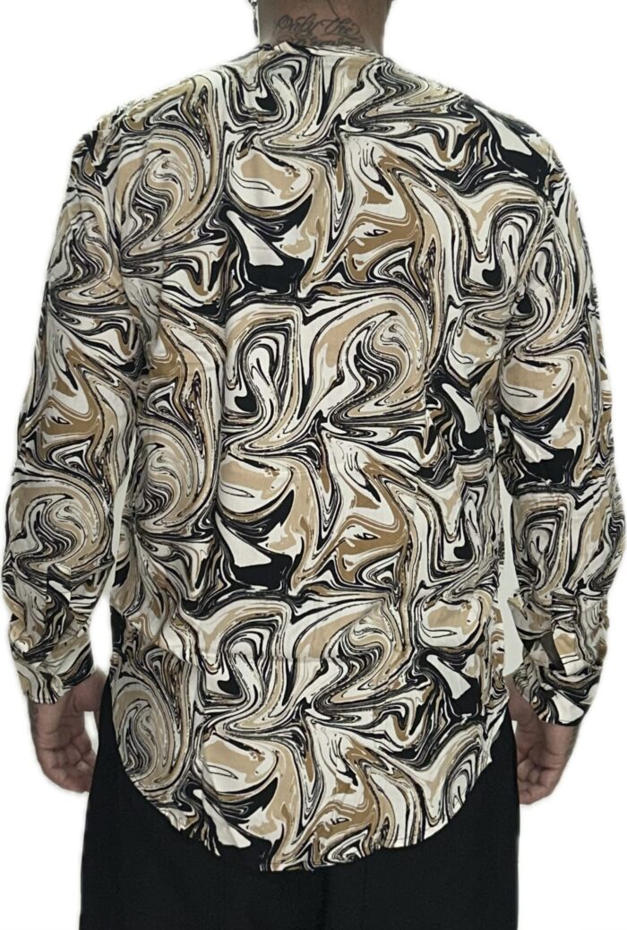 TWIN BLACK MENS LONGSLEEVE MAO SHIRT CHINZTY EMPRIME - Image 4