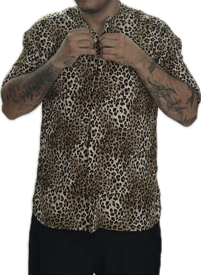 TWIN BLACK MENS SHIRT MAO ANIMAL PRINT - Image 4