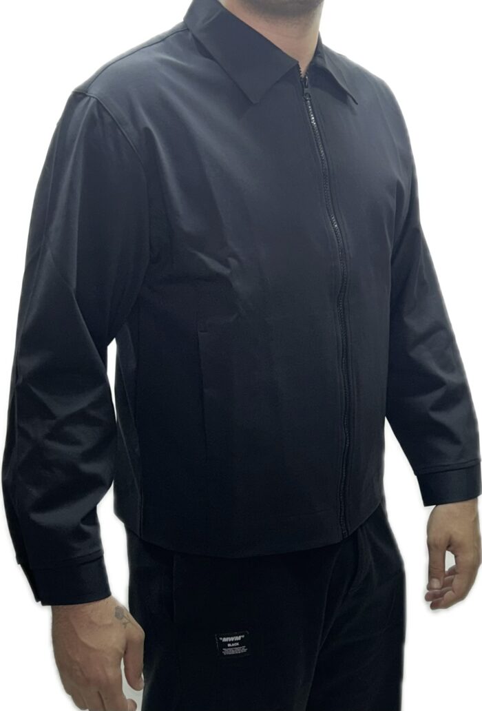 FREEDMAN MENS SHIRT WITH ZIPPER BLACK - Image 2
