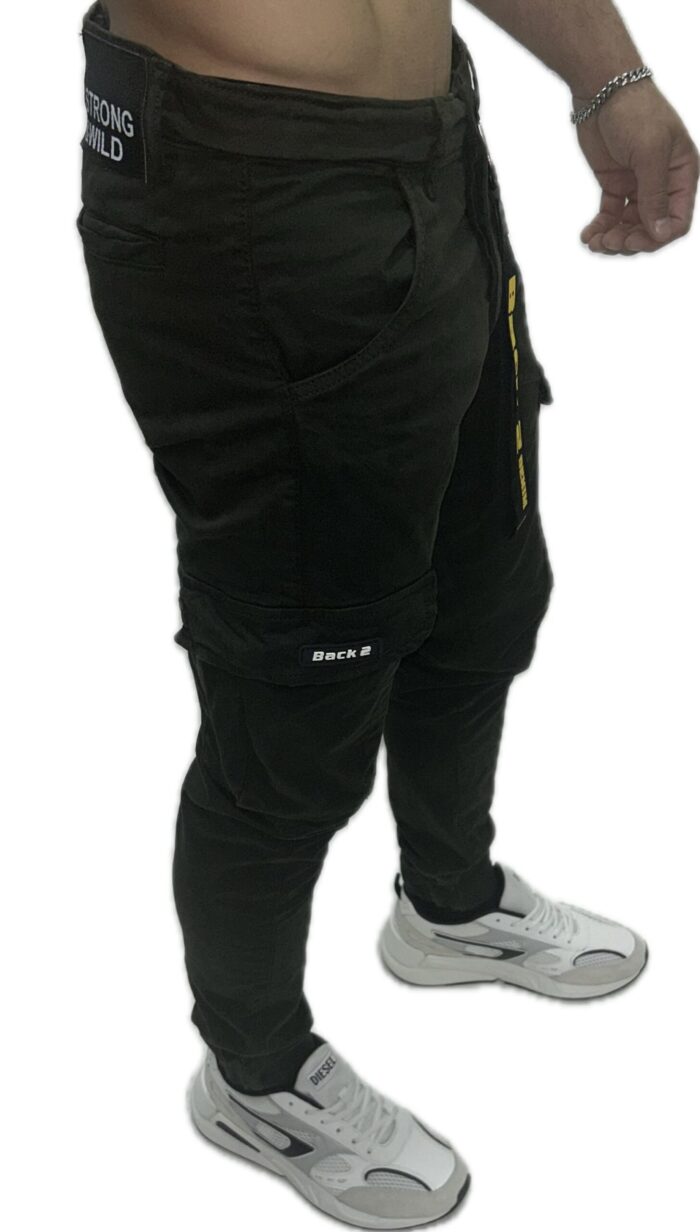 BACK2JEANS CARGO PANTS KHAKI M15 - Image 2